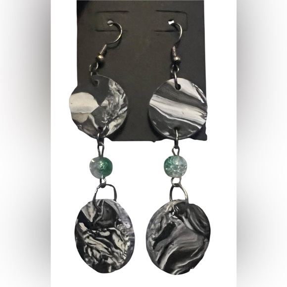 Handmade Polymer Clay Dangle Earrings - Picture 3 of 3